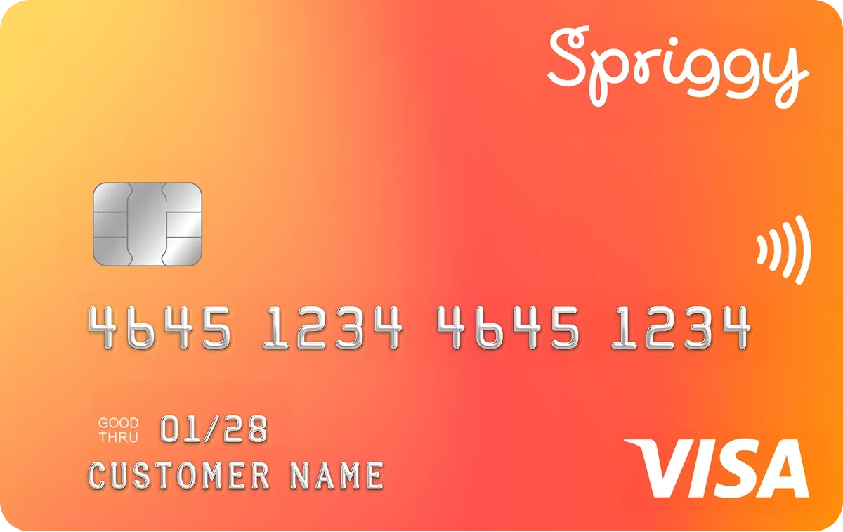 Spriggy Orange prepaid card design